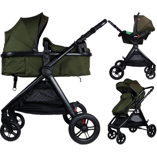 Ding 3-in-1 Buggy Liam Black/Forest Green