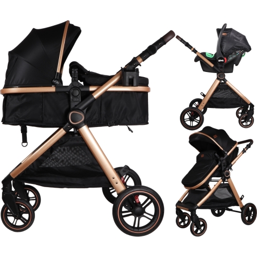 Ding 3-in-1 Buggy Liam Black/Rose